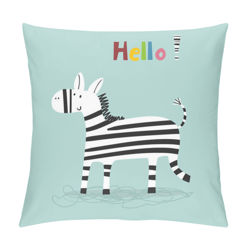 Personality  Cartoon Zebra Vector Print Pillow Covers