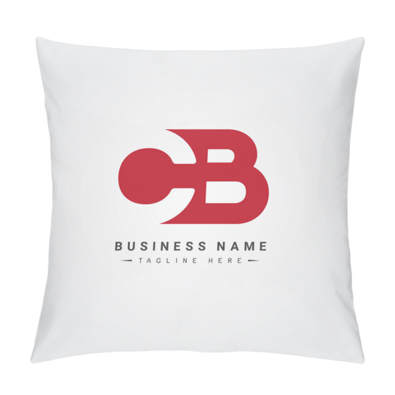 Personality  CB Initial Letter Logo - Minimal Vector Logo pillow covers