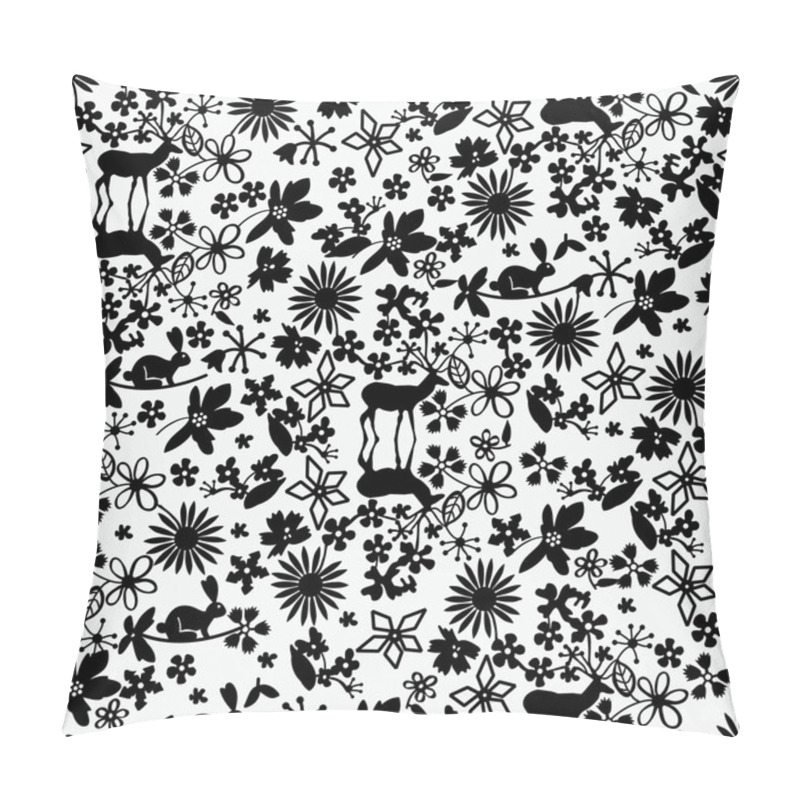 Personality  Black And White Pattern Of Forest Pillow Covers