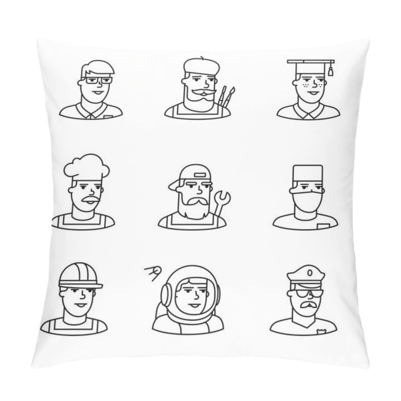 Personality  People Professions Paces Icons Pillow Covers