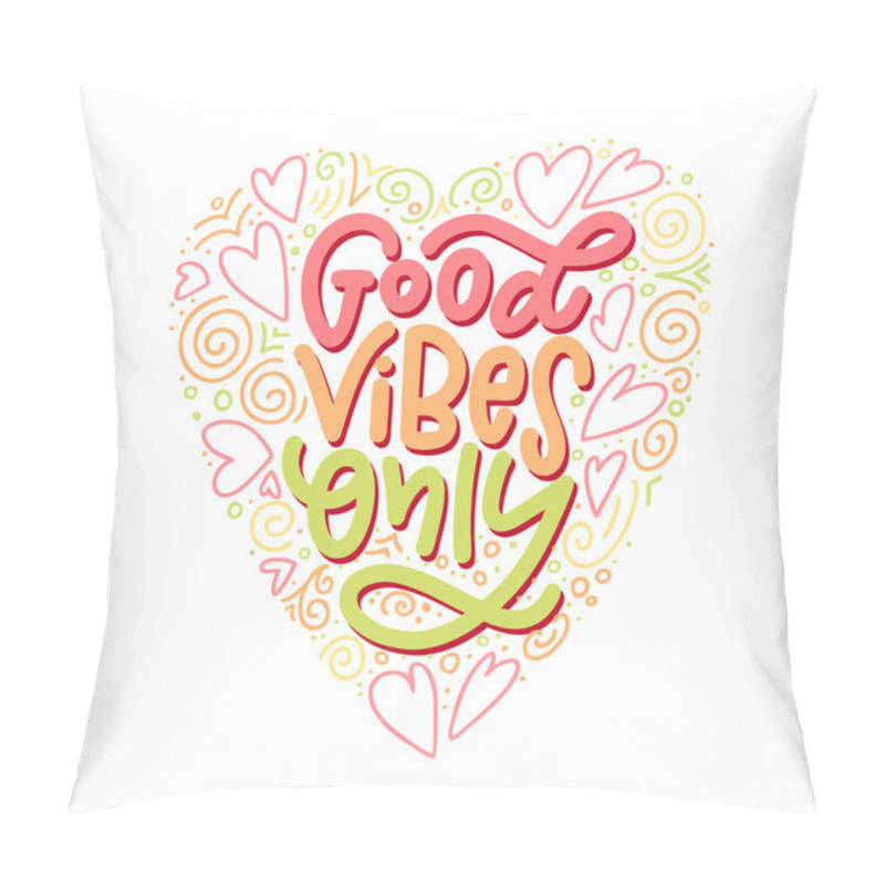 Personality  Motivation Typography Good Vibes Only Pillow Covers