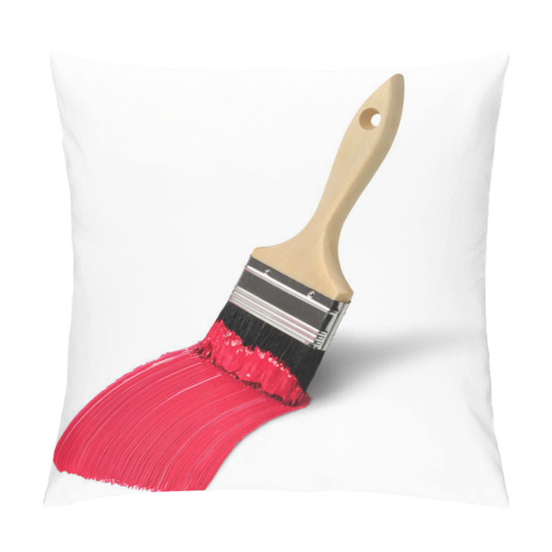 Personality  Brush With Red Paint Stroke Pillow Covers