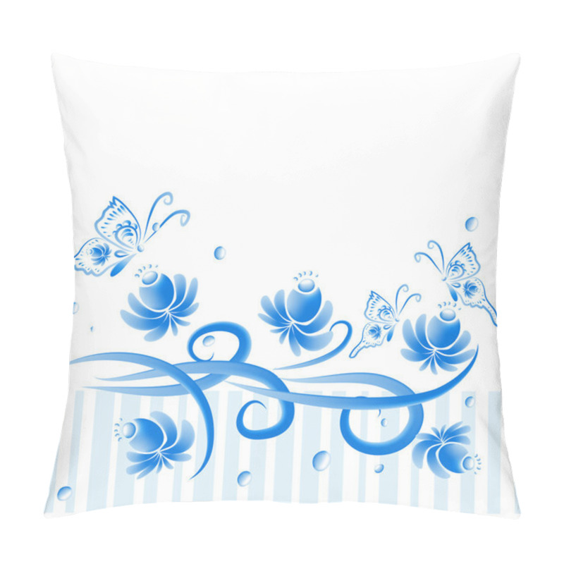 Personality  Pattern With Folk Flowers And And Butterflies Pillow Covers