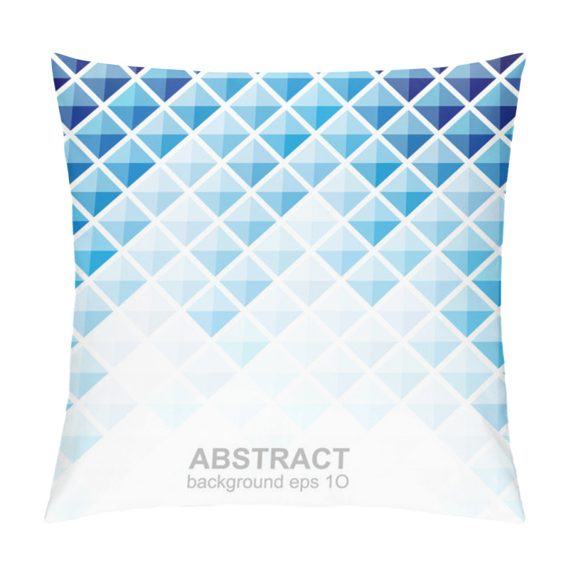 Personality  Abstract Blue Square Pattern Background Pillow Covers