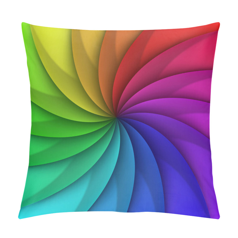 Personality  Rainbow Whirl   Illustration  Pillow Covers