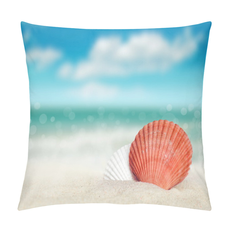 Personality  Seashell On The Sandy Beach Pillow Covers