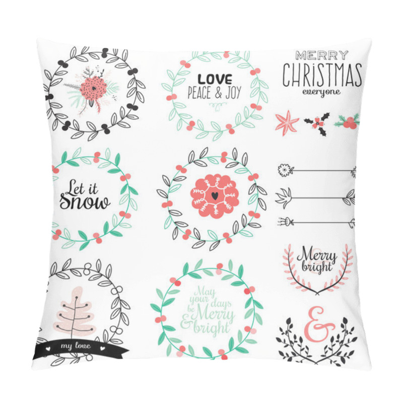 Personality  Greeting Stylish Christmas Illustration Pillow Covers