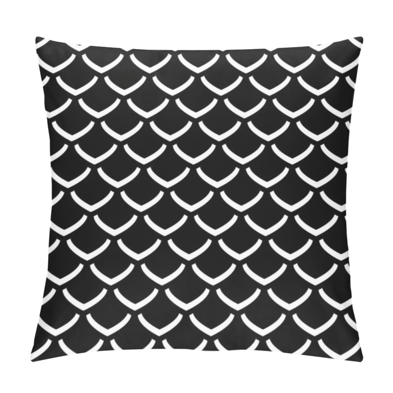 Personality  Seamless Pattern In Fish Scale Design. Vector Art. Pillow Covers