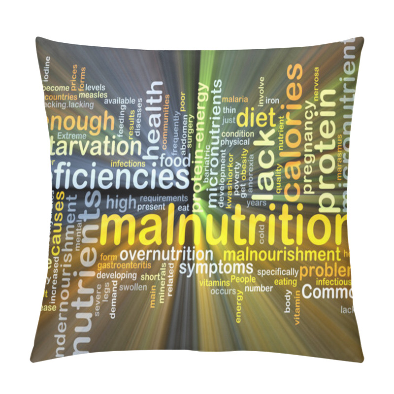 Personality  Malnutrition Background Concept Glowing Pillow Covers