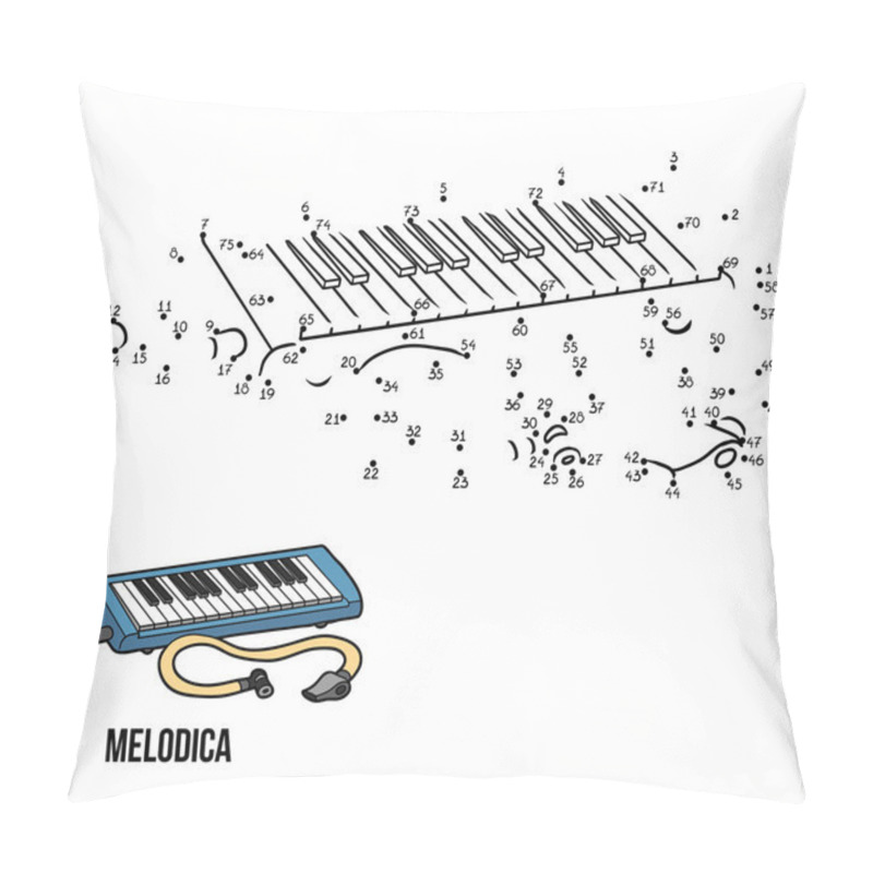 Personality  Numbers Game For Children: Musical Instruments (melodica) Pillow Covers