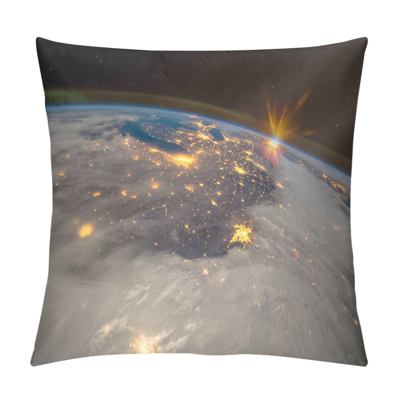 Personality  Great Lakes Of North America At Night, Satellite View, The Elements Of This Image Furnished By NASA. Pillow Covers