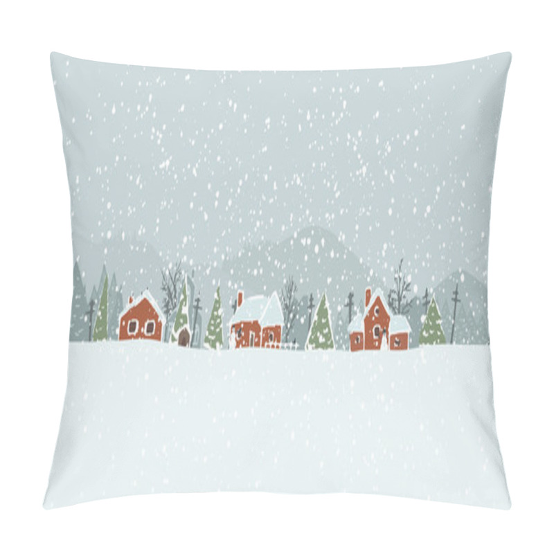 Personality  Winter In The Town Pillow Covers