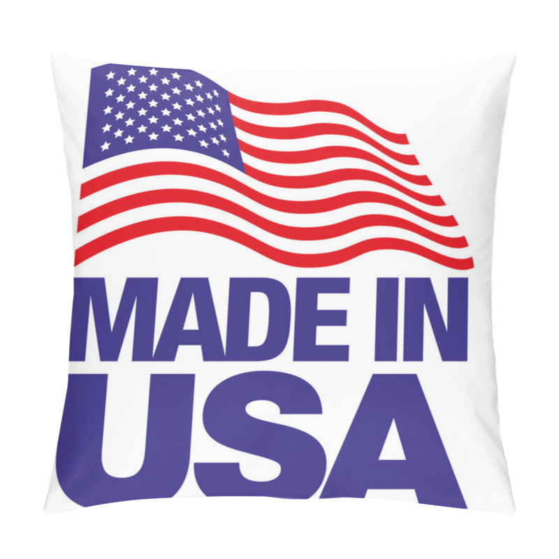 Personality  Made In The USA Badge Isolated On White Background. Pillow Covers