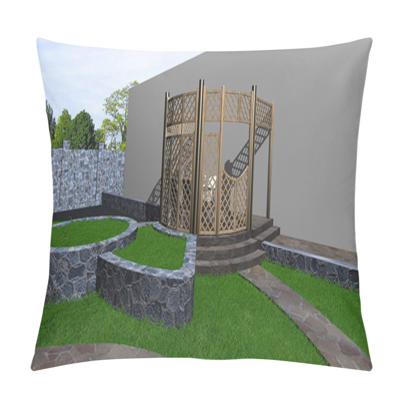 Personality  Multi Level Landscaping, 3d Render Pillow Covers