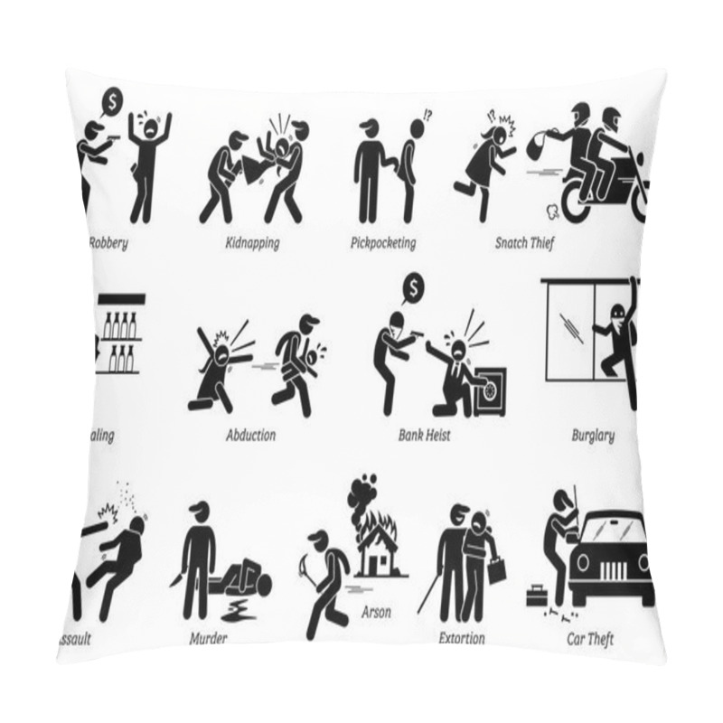 Personality  Violence Violent Crime And Criminal. Pillow Covers