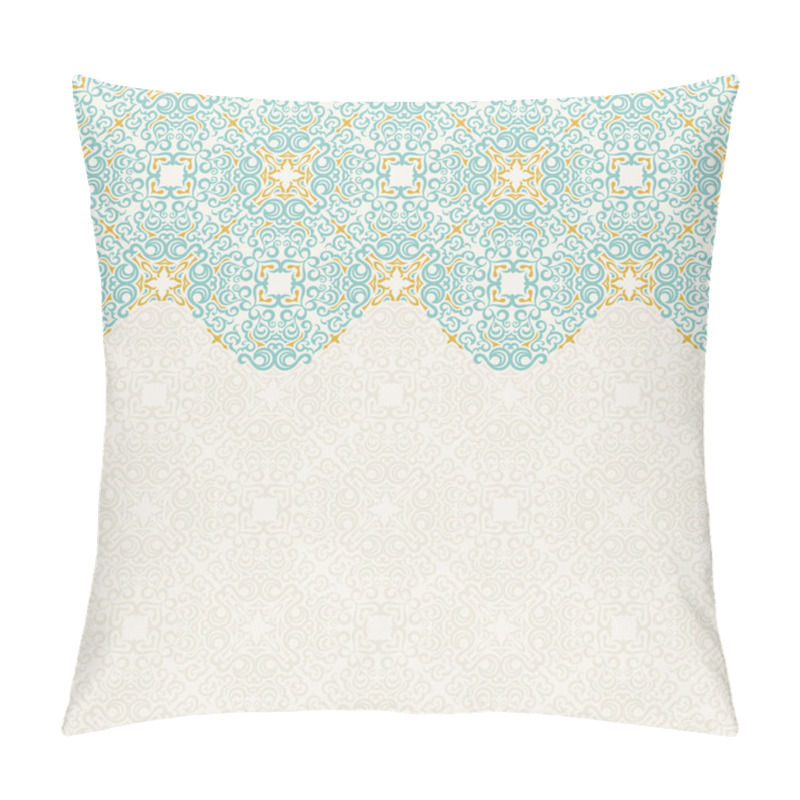 Personality  Seamless Border Vector Ornate In Eastern Style. Islam Pattern Pillow Covers