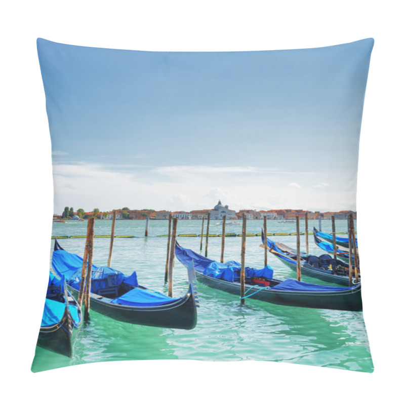 Personality  Gondolas Parked On The Venetian Lagoon In Venice, Italy Pillow Covers