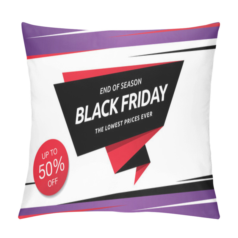 Personality  Black Friday Sale Banner Pillow Covers