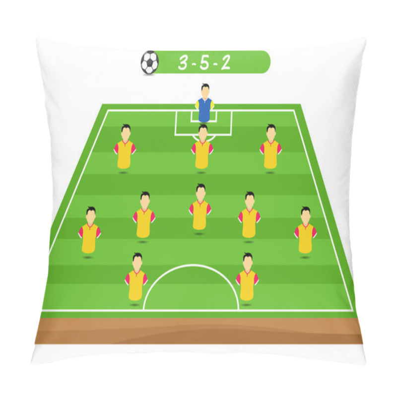 Personality  Football Tactics And Strategy - Popular Team Formation. Pillow Covers