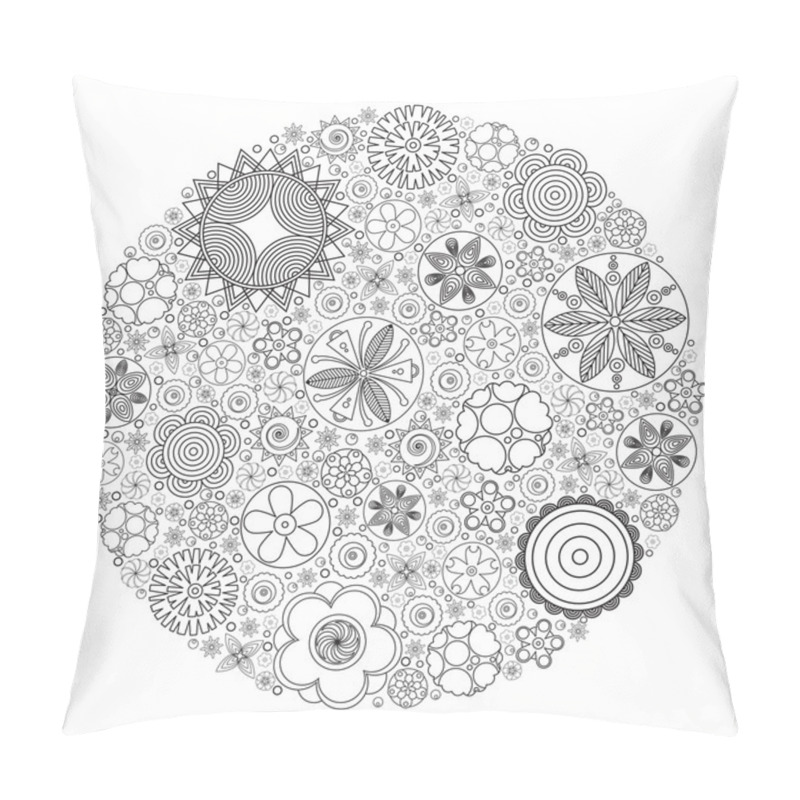 Personality  Monochrome Floral Decorative Pattern  Pillow Covers