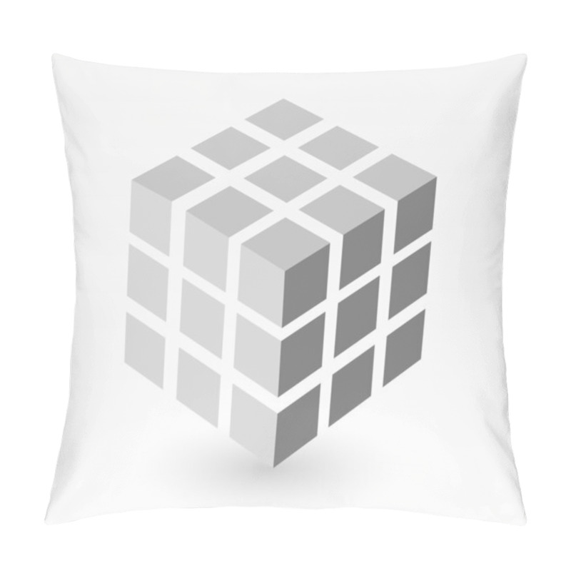 Personality  Block Of Dirty White Cube With Drop Shadow Pillow Covers