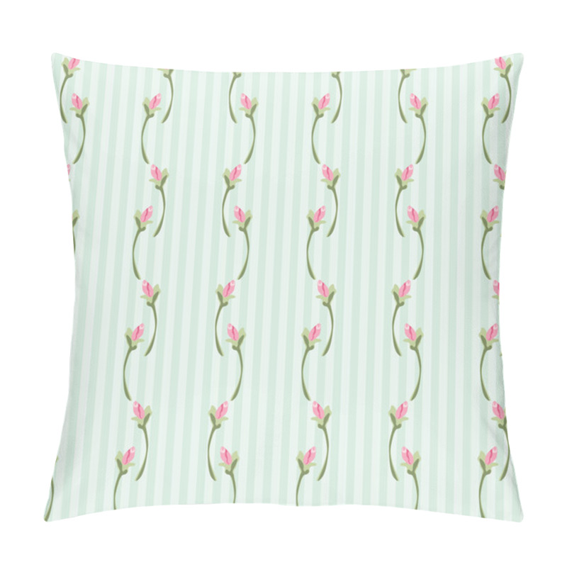 Personality  Retro Wallpaper With Roses Pillow Covers