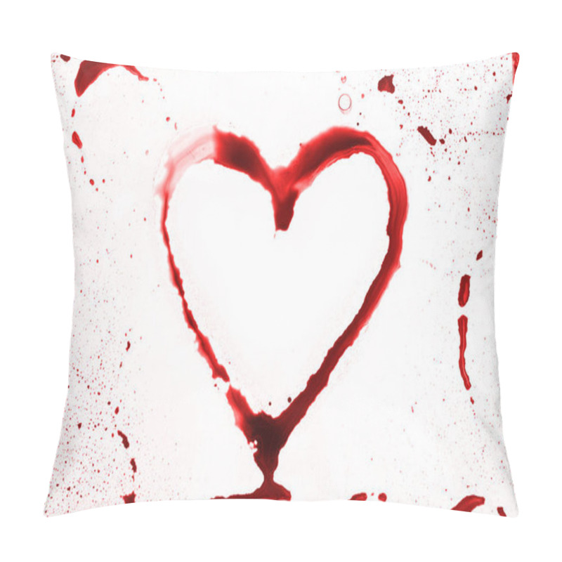 Personality  Abstract Heart Shape From Splaches And Blobs And Drops Pillow Covers