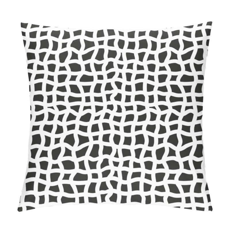 Personality  Abstract Seamless Black And White Pattern Of White Curved Lines On A Black Background. Vector Eps 10. Pillow Covers