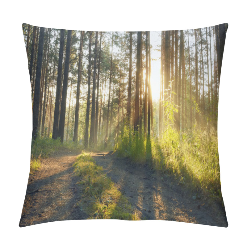 Personality  Sunset In The Forest Pillow Covers