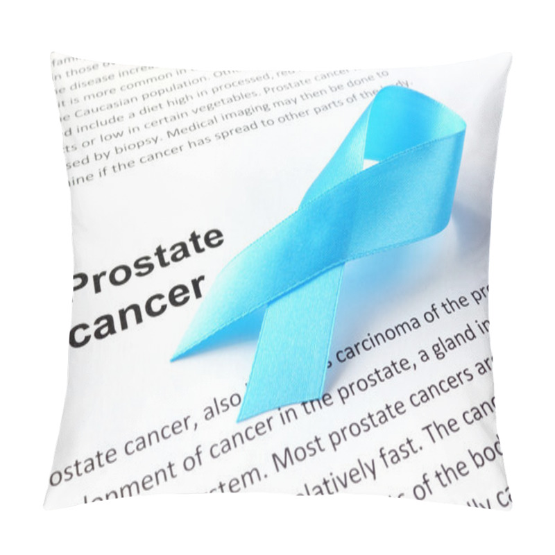 Personality  Paper With Prostate Cancer And Light Blue Ribbon Pillow Covers