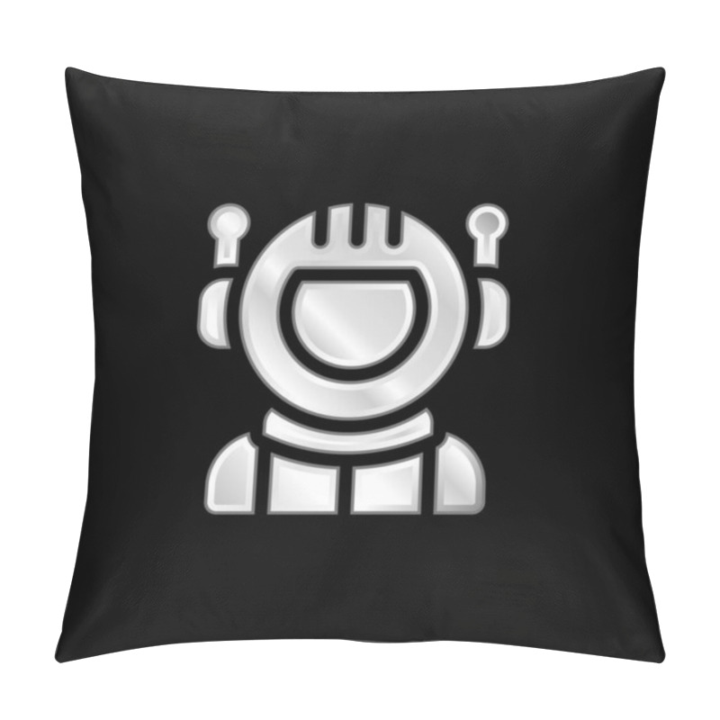 Personality  Astronaut Silver Plated Metallic Icon Pillow Covers