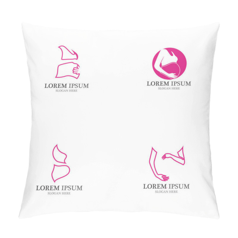 Personality  Pregnant Template Vector Icon Pillow Covers