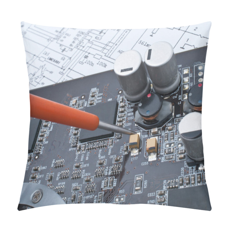 Personality  Repair A Computer Surface-mounted Board Pillow Covers