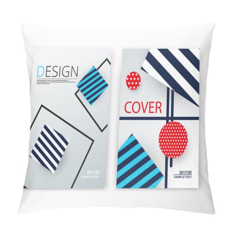 Personality  Abstract Composition. Blue Striped Construction Font Texture. Box Block Section Surface. A4 Brochure Title Sheet Set. Creative Figure Vector Art. Commercial Offer Collection. Banner Form. Flyer Fiber Pillow Covers