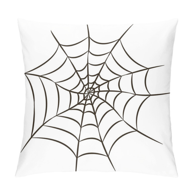 Personality  Halloween Black Spider Web Isolated On White Background.  Pillow Covers