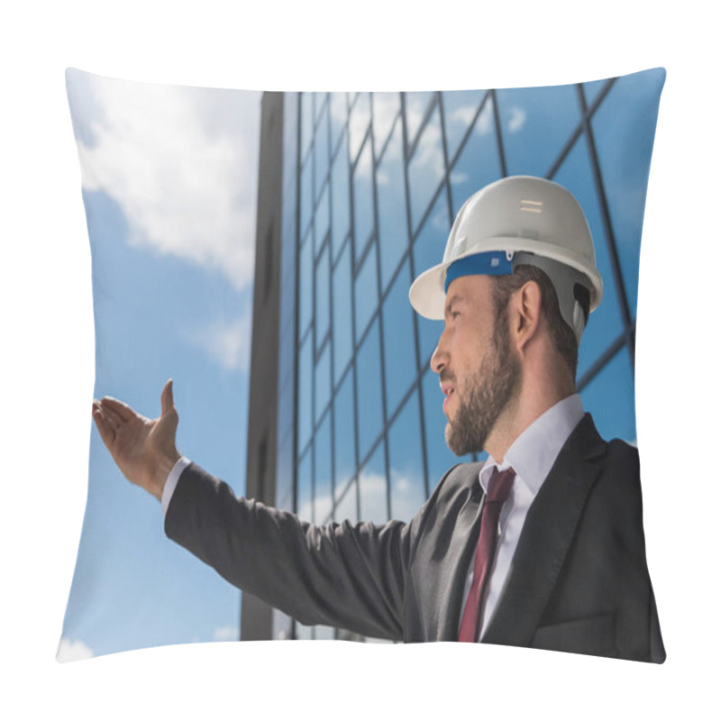 Personality  Professional Architect In Hard Hat  Pillow Covers