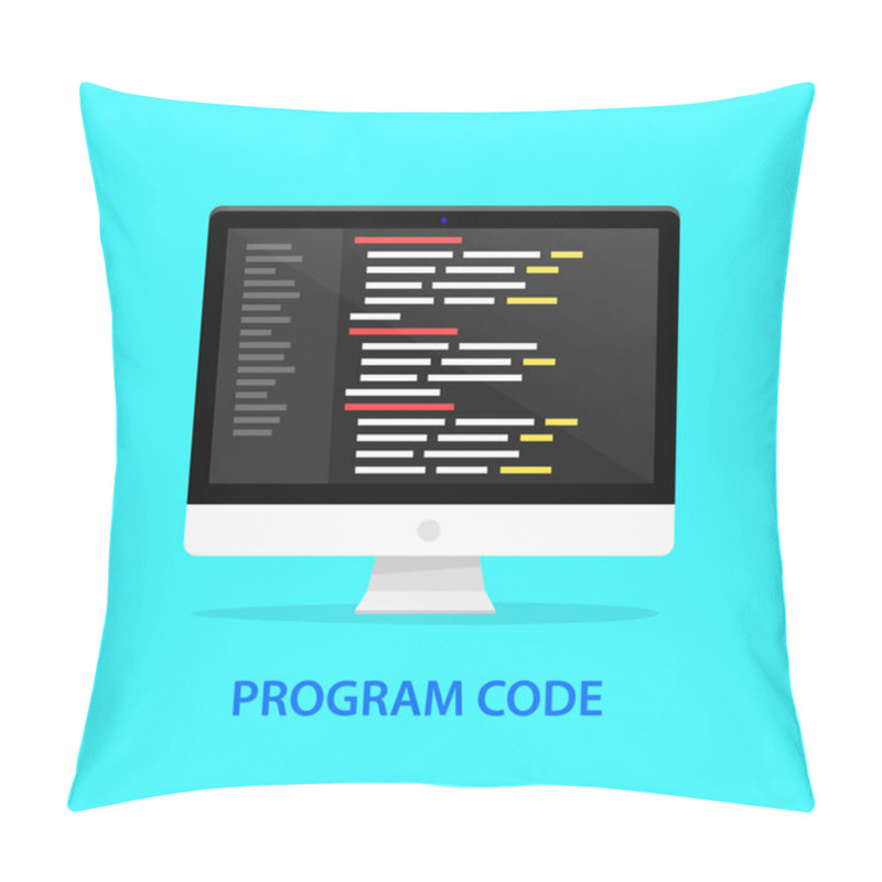 Personality  Programming Code Icon Computer. Pillow Covers