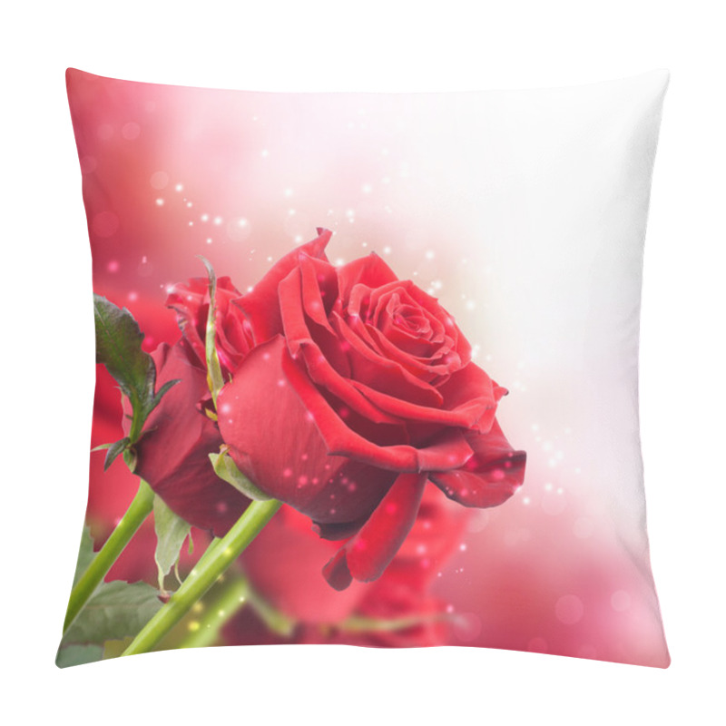 Personality  Background With Red Roses Pillow Covers