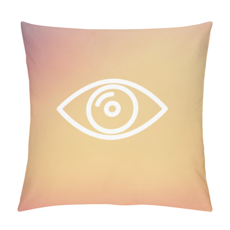 Personality  Eye Thin Line Icon Pillow Covers