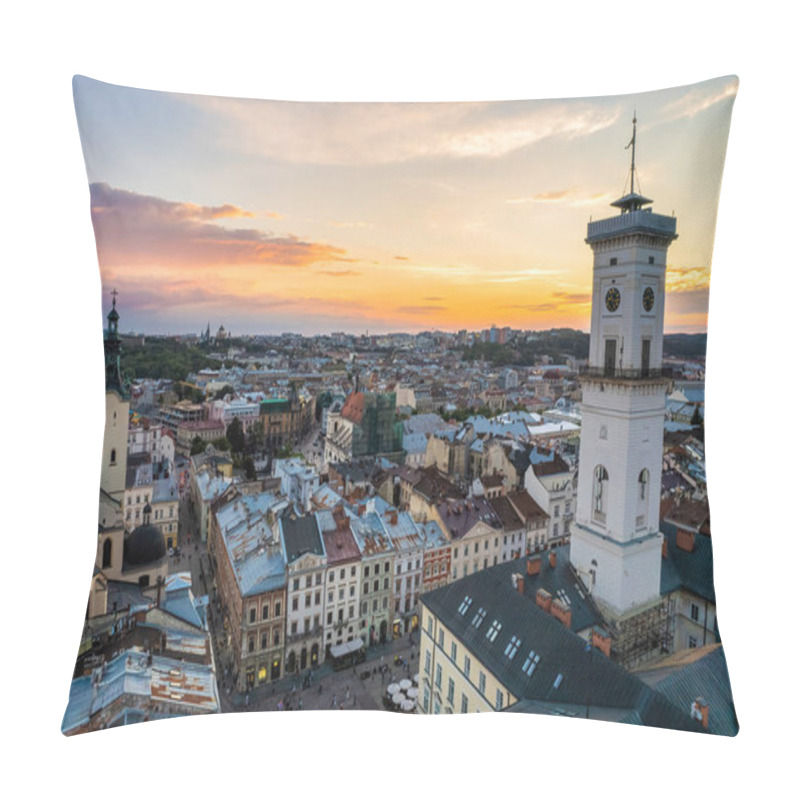 Personality  Lviv Historival City Center Skyline At Sunset, Ukraine Pillow Covers