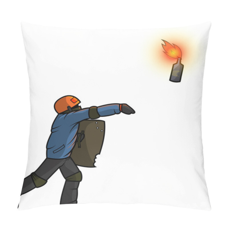 Personality  Vandal Throws Molotov Cocktail Pillow Covers