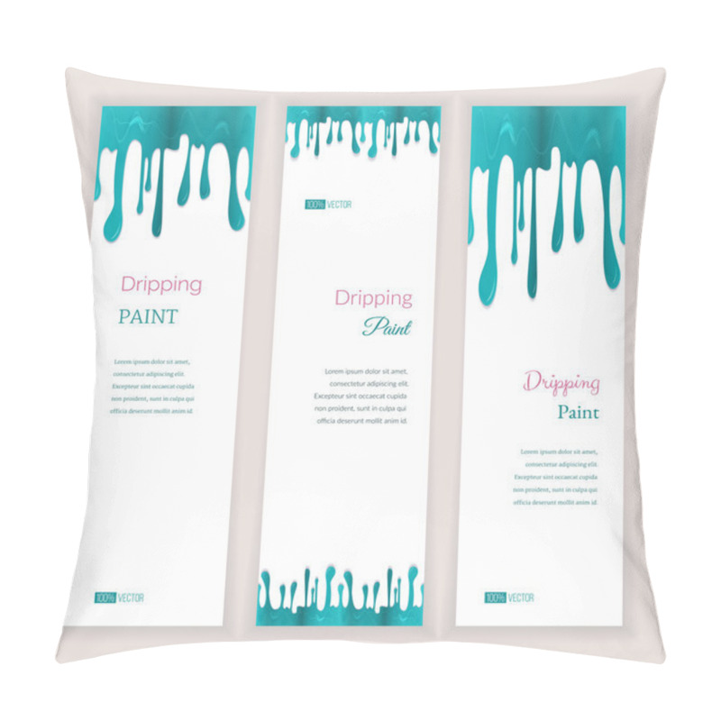 Personality  Set Banners With Clorful Seamless Dripping Pain Pillow Covers