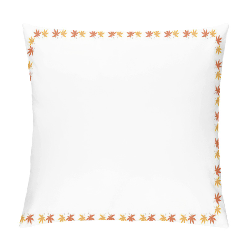 Personality  Frame Of Yellow And Red Autumn Dried Leaves Pillow Covers