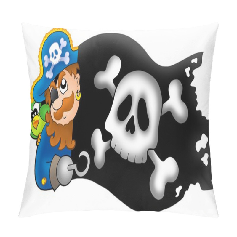 Personality  Lurking Pirate With Banner Pillow Covers