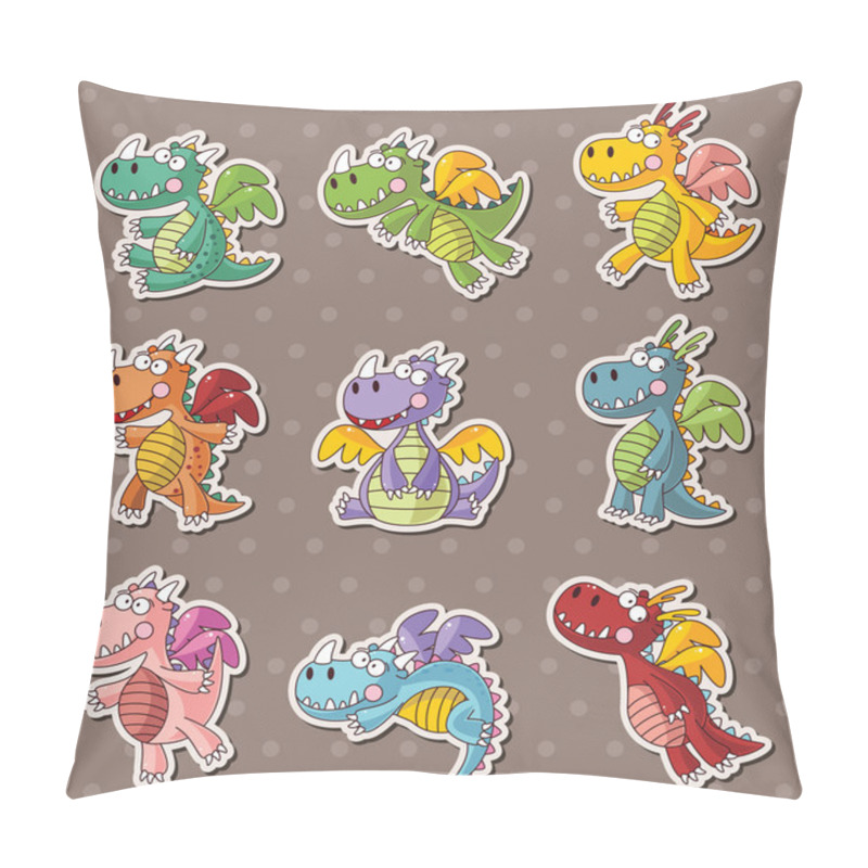 Personality  Fire Dragon Stickers Pillow Covers