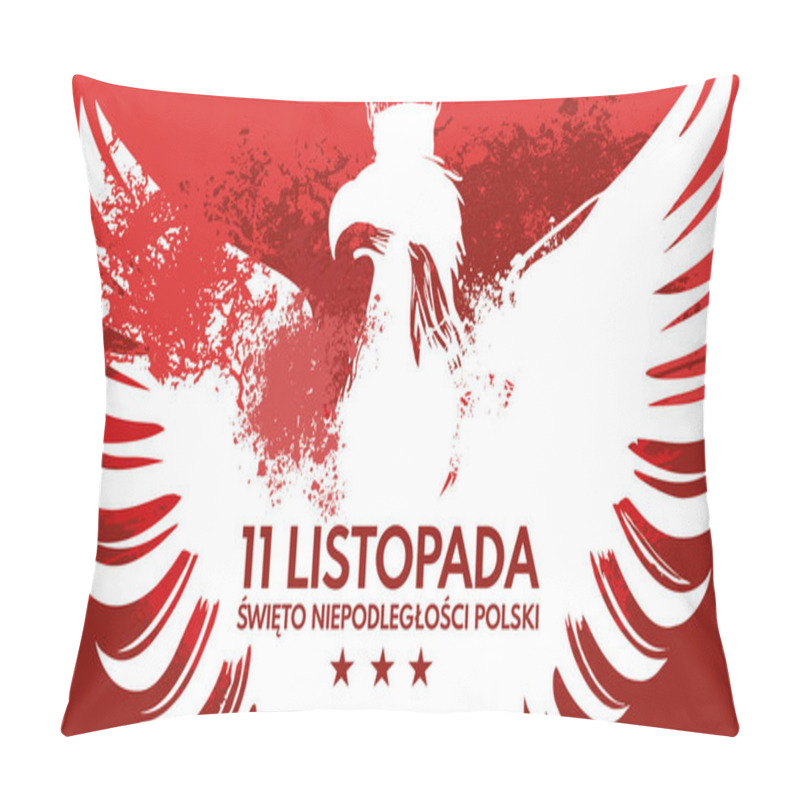 Personality  November 11, Polish Independence Day - Banner, Vector Illustration.  Pillow Covers