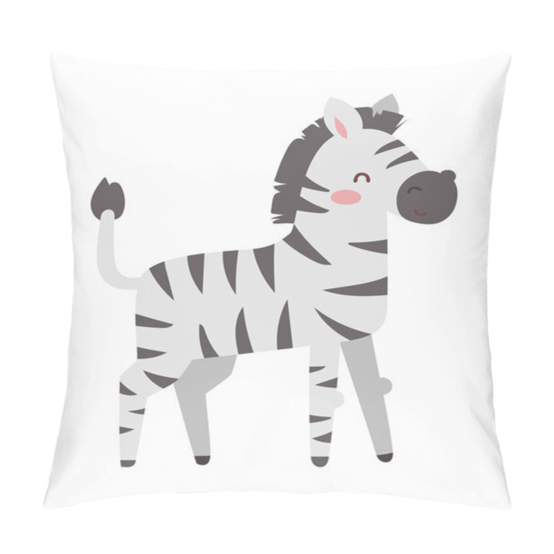 Personality  Zebra Vector Illustration. Pillow Covers