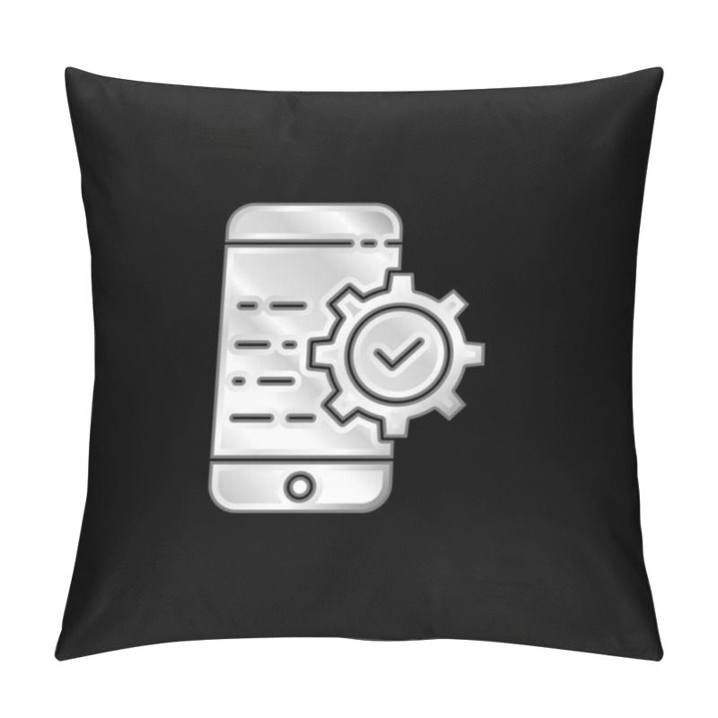 Personality  Application Silver Plated Metallic Icon Pillow Covers