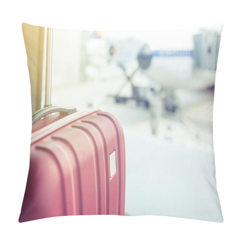 Personality  Suitcase In The Airport Pillow Covers