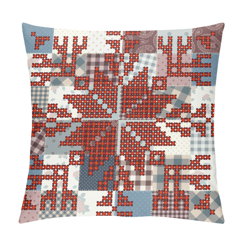 Personality  Patchwork And Embroidery Pillow Covers